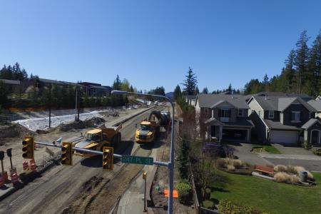 Milling of existing HMA roadway on IFCR