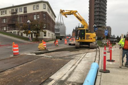 T-100 Water Main trench shoring