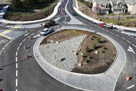 Roundabout construction & landscaping