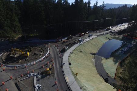 construction of storm drainage pond & roundabout at Klahanee & IFCR 